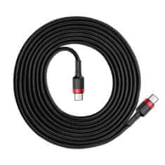 BASEUS Baseus Cafule nylonový kábel USB-C PD / USB-C PD PD2.0 60W 20V 3A QC3.0 2M čierny/červený (CATKLF-H91)