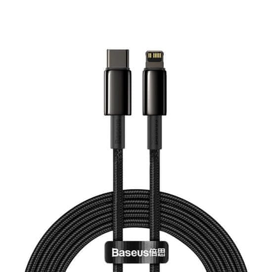 BASEUS Baseus USB-C - Lightning rýchlonabíjací kábel PD 20 W 2 m čierny (CATLWJ-A01)