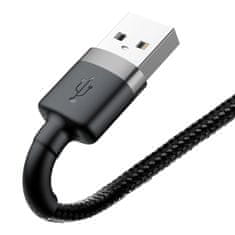 BASEUS Baseus Cafule nylonový kábel USB / Lightning QC3.0 2.4A 1M čierno-sivý (CALKLF-BG1)