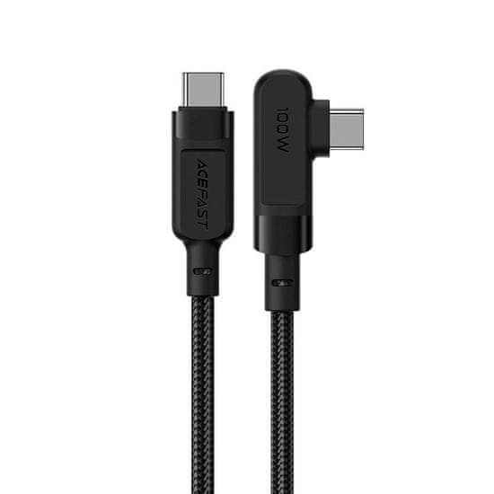 AceFast Acefast šikmý kábel USB-C - USB-C 2m, 100W (20V/5A) čierny (C5-03 Black)