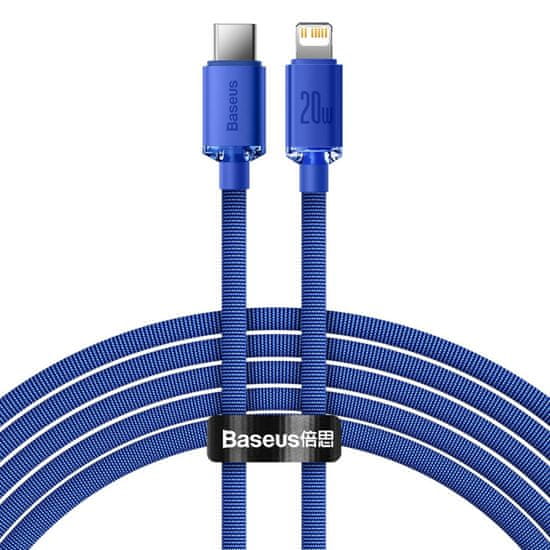 BASEUS Baseus Crystal Shine USB-C - Lightning 20W kábel 2m modrý (CAJY000303)