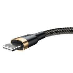 BASEUS Baseus Cafule nylonový kábel USB / Lightning QC3.0 2A 3M čierno-zlatý (CALKLF-RV1)
