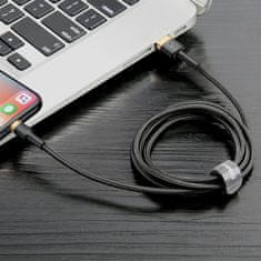 BASEUS Baseus Cafule nylonový kábel USB / Lightning QC3.0 2A 3M čierno-zlatý (CALKLF-RV1)