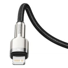 BASEUS Baseus Cafule Metal Data USB-C - Lightning 20 W PD 1 m kábel čierny (CATLJK-A01)