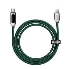 BASEUS Baseus USB-C - USB-C 100W (20V / 5A) PD kábel s displejom 2m zelený (CATSK-C06)