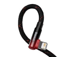 BASEUS Baseus MVP 2 Kolenovitý kábel s bočným konektorom USB/Lightning 1 m 2,4 A červený (CAVP000020)