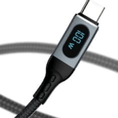 DUDAO Dudao USB-C - USB-C rýchlonabíjací kábel PD 100W 1m čierny (L7MaxC)