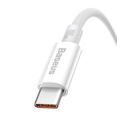BASEUS Baseus Superior USB-A - USB-C 100W 480Mbps rýchly nabíjací kábel 2m biely