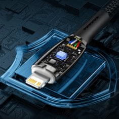 BASEUS Baseus Glimmer USB-A - USB-C 100W 480Mbps rýchly nabíjací kábel 2m čierny