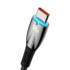 BASEUS Baseus Glimmer USB-A - USB-C 100W 480Mbps rýchly nabíjací kábel 2m čierny