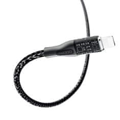 DUDAO 30W 1m rýchlonabíjací kábel USB-C - Lightning Dudao L22 - sivý