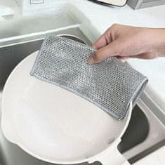 Netscroll Univerzálne utierky na čistenie, kuchynské utierky, utierky na odstránenie tvrdohlavých škvŕn, účinné čistenie, 4 kusy, SteelCloths