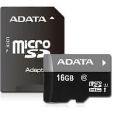 Pamäťová karta ADATA, Micro SDHC, 16 GB + adaptér