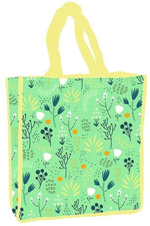 UNBRANDED Kvety Zelená nákupná taška 34 cm
