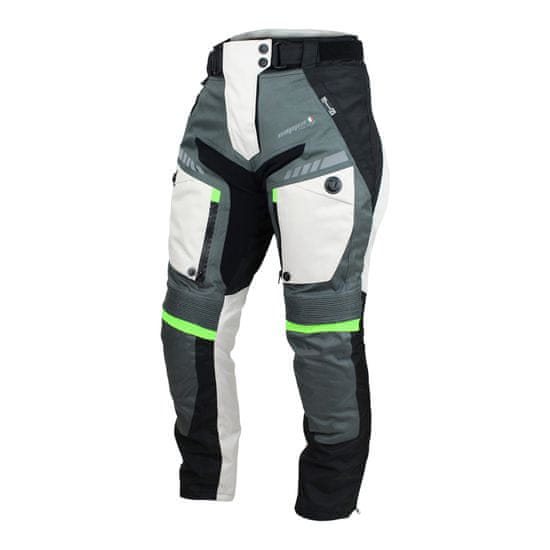 Cappa Racing Kalhoty moto dámské FIORANO textilní šedé / bílé