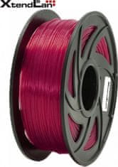 XtendLan XtendLAN PETG filament 1,75mm průhledný červený 1kg
