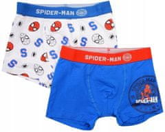 Eplusm Chlapčenské boxerky Spider-man 2 ks 104-110 / 4-5 rokov modrá, biela