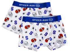 Eplusm Chlapčenské boxerky Spider-man 2 ks 104-110 / 4-5 rokov modrá, biela
