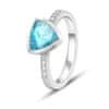 Beneto Exclusive Strieborný prsteň so svetlo modrým topazom TOPAGG2 (Obvod 52 mm)