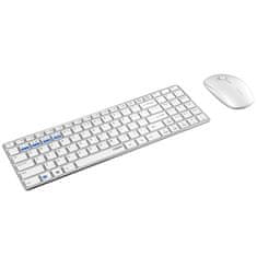 Rapoo Set klávesnice s myší 9300M, CZ/ SK layout - bílá