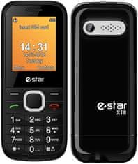 eStar Mobilní telefon X18 Dual Sim - černý/ stříbrný