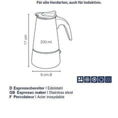 Kela Konvice na espresso KL-10898 Ferrara nerez černá 17,0 cm 9,0 cm200,0 ml