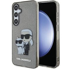 Karl Lagerfeld Zadný kryt hardcase Glitter Karl&Choupette KLHCS24MHNKCTGK pre Samsung Galaxy S24 Plus black
