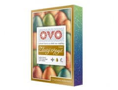 eoshop Farba na vajíčka OVO EFEKT 4 gélové barvy+1 trblietanie + rukavice