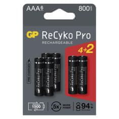 GP Nabíjacia batéria ReCyko Pro - AAA, HR03, 800 mAh, 6 ks