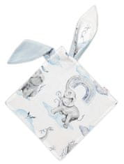 Baby Nellys 6-dielna výhod. sada s darčekom pre bábätko, 135x100 Slon a dúha, modrá/biela