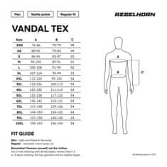 Rebelhorn bunda VANDAL Textile černo-biela 3XL