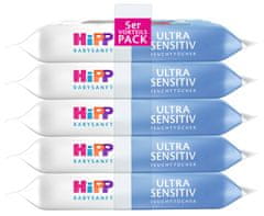 HiPP Babysanft Čistiace vlhčené obrúsky Ultra Sensitiv 5 x 48 ks