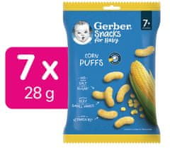 Gerber Snacks kukuričné chrumky 7 x 28 g