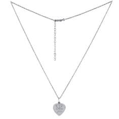 Silvego Strieborný náhrdelník s príveskom srdiečka "I love you" ZT131008NW