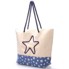 Bellugio Plážová taška s hviezdou Sarah, modrá