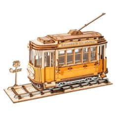 3D dřevěné puzzle Historická tramvaj - 145 dílků