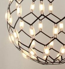 Čierna LED lampa Zig Zag Sphere 3D Ø 40cm 11959