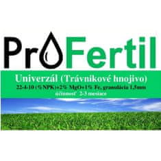 ProFertil ProFertil Univerzal 22-4-10+2MgO+1%Fe, 1,5 mm hnojivo (20kg)
