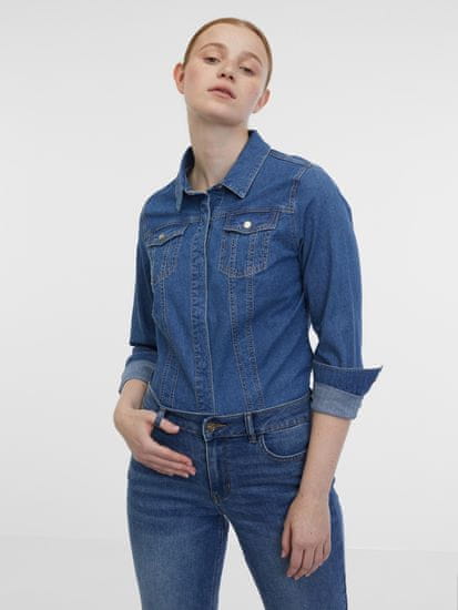 Orsay Modrá dámska džínsová košeľa