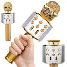 Verk 01377_ZŁ Bezdrôtový mikrofón bluetooth reproduktor karaoke hlasový modulátor kruhový