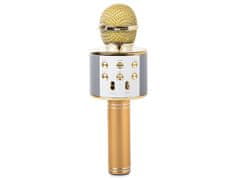 GFT 01377_ZL Karaoke Bluetooth mikrofón, 1800mAh zlatý