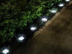 Sobex Solárne zemné svietidlá záhradná lampa 8 led 4 ks