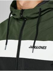 Jack&Jones Čierno-zelená pánska bunda Jack & Jones Rush XL