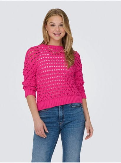 ONLY Tmavo ružový dámsky sveter ONLY Linda