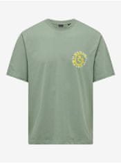 ONLY&SONS Svetlo zelené pánske tričko ONLY & SONS Lucian XL