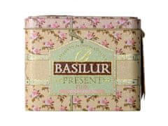 Basilur BASILUR Present Pink- zelený čaj z Cejlonu, lístkový v ozdobnom plechovom balení 100 g x3