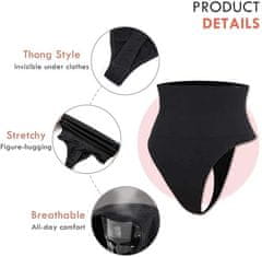 Sweetbuy Bezšvové nohavičky na formovanie postavy a pásu | LALOO TUMMY THONG, čierna, S