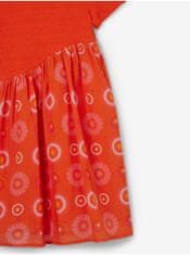 Desigual Oranžové dievčenské šaty Desigual Andy 122-128