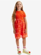 Desigual Oranžové dievčenské šaty Desigual Andy 122-128