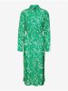 Vero Moda Zelené dámske vzorované košeľové midišaty Vero Moda Cia S